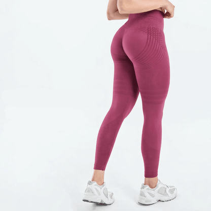 3D-formende leggings i bordeauxrød